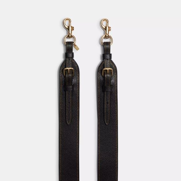 Coach Swinger Bag in Black with Brass + Bonus Leather Crossbody Strap - Picture 11 of 12